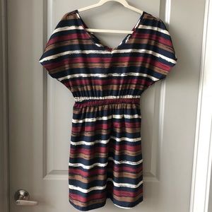 Like new! Anthropologie striped tie back dress